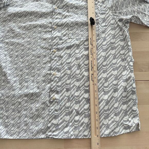 Ted Baker Shirt Mens 5 XL Button Down Geometric Retro Print Cotton Casual Dress - Picture 7 of 12